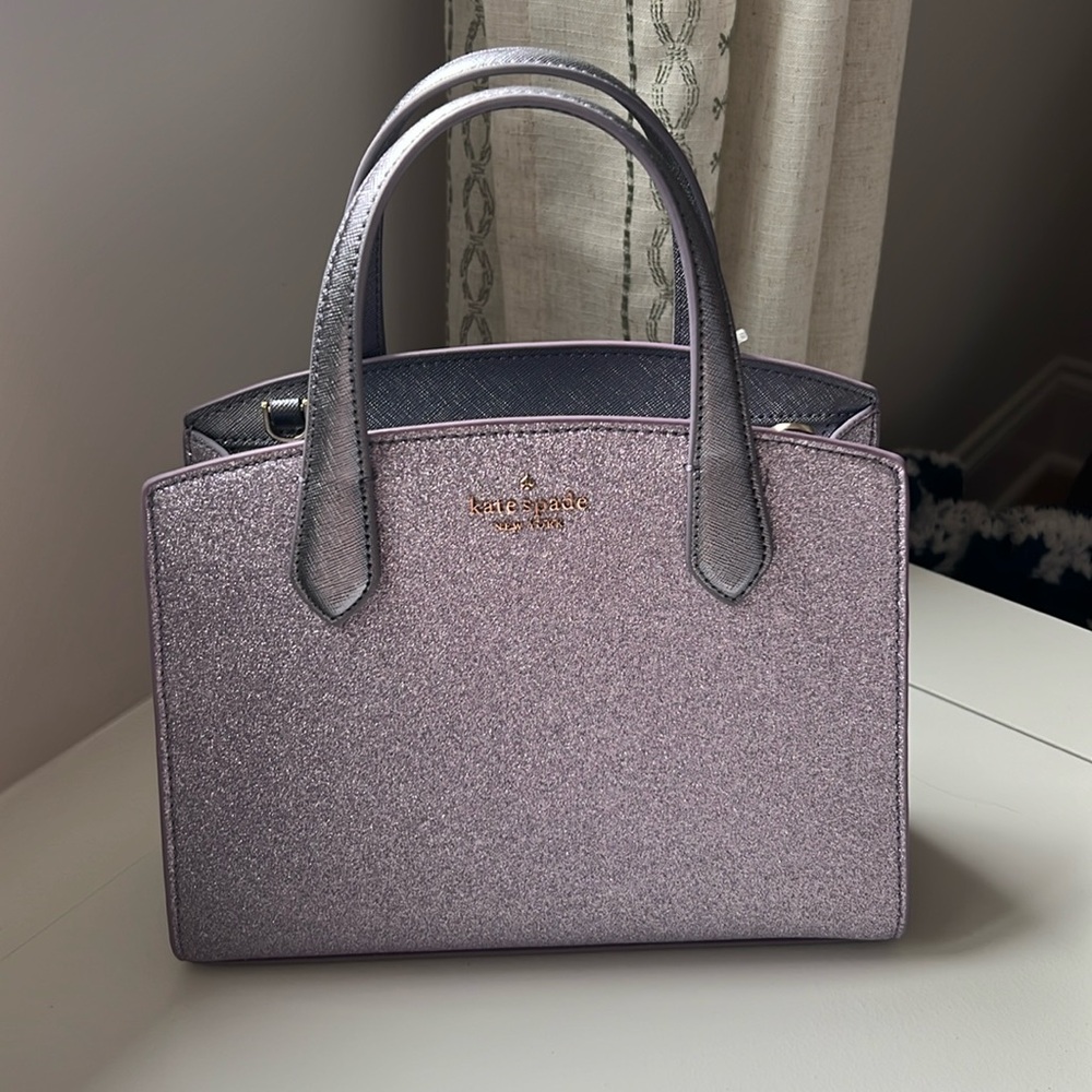 kate spade Lavender Glitter Mini Satchel Purse